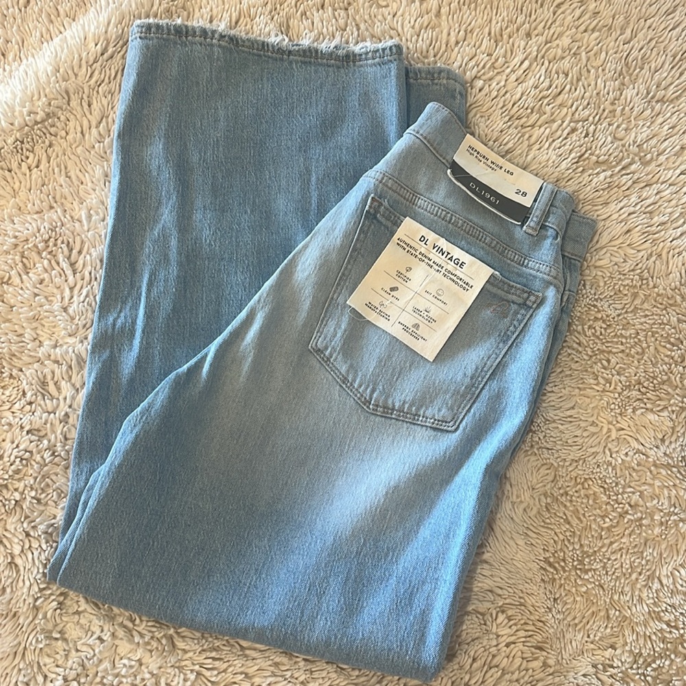 DL1961 Hepburn wide leg high rise vintage size 28 NWT